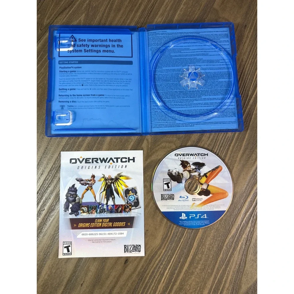 Blizzard Overwatch Origins Edition PS4 Blue Hero Shooter Video Game